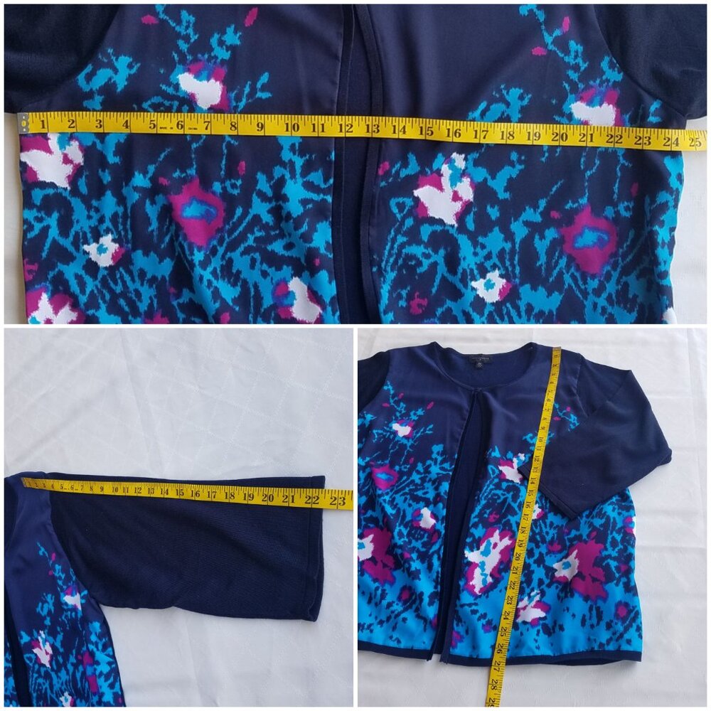 Investments II Plus Size Abstract Floral-Print Cardigan - 2X - Picture 9 of 10